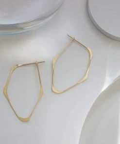 L.Greenwalt Jewelry Best Sellers Facet Hoop Earrings