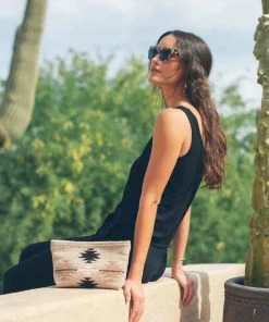 MZ Fair Trade Gemstone Wool Clutch Bag