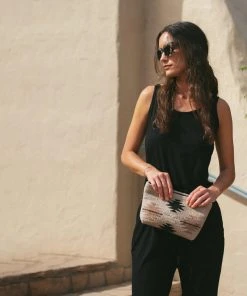 MZ Fair Trade Gemstone Wool Clutch Bag