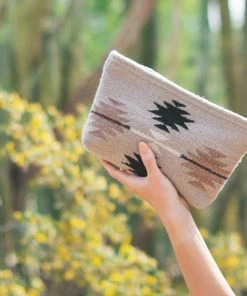 MZ Fair Trade Gemstone Wool Clutch Bag