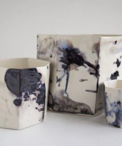 Lauren HB Studio Geo Porcelain Planter - Nebula Home Goods