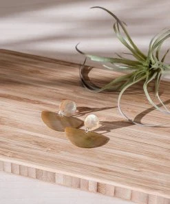 LIKHÂ Geometric Mother Of Pearl Earrings Special Occasion