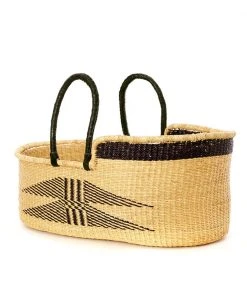 Swahili African Modern Home Goods Angel Wings Moses Bassinet Basket