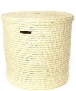 Swahili African Modern Gingerbread Tree Doum Palm Hamper Basket Set