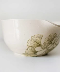 Moonshine Design Ginkgo Leaf Porcelain Matcha Bowl Home Goods 7 Moonshine Design Ginkgo Leaf Porcelain Matcha Bowl Home Goods