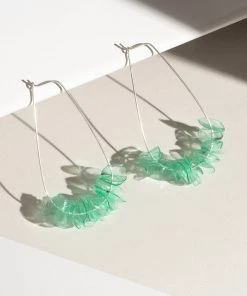 Giulia Letzi + META Jewelry Leona Upcycled Drop Earrings - Aquamarine