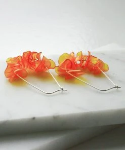 Giulia Letzi + META Jewelry Leona Upcycled Drop Earrings - Orange