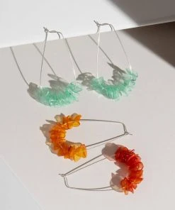 Giulia Letzi + META Jewelry Leona Upcycled Drop Earrings - Orange