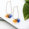 Giulia Letzi + META Jewelry Ginevra Upcycled Drop Earrings - Blue + Orange