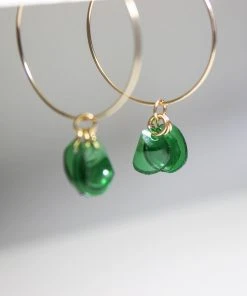 Giulia Letzi + META Jewelry Emma Upcycled Hoop Earrings - Emerald Best Sellers