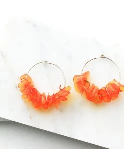 Giulia Letzi + META Jewelry Alice Upcycled Hoop Earrings - Orange