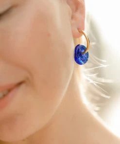 Abby Alley Handcrafted Glass Disc Earrings