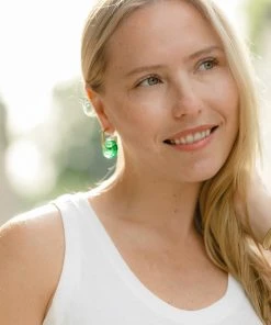 Abby Alley Handcrafted Glass Disc Earrings