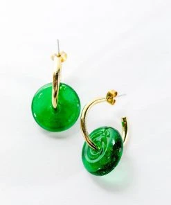 Abby Alley Handcrafted Glass Disc Earrings