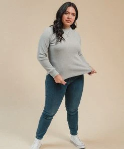 Poplinen Gloria Waffle Thermal Top - Heather Gray