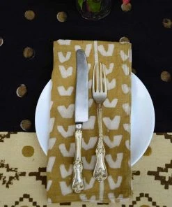 Ichcha Golden Bird Napkin Set Kitchen + Dining