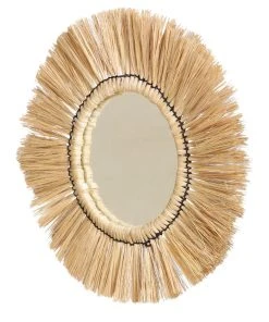 Casa Amarosa Grass Fringe Wall Mirror