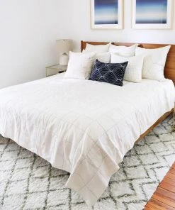 Anchal Home Goods Grid Stitch Quilt Bedding