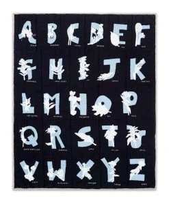 Haptic Lab Floral Alphabet Baby Quilt Quilts + Blankets