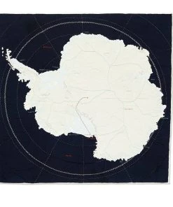 Haptic Lab Home Goods Antarctica Map Throw Quilt