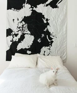 Haptic Lab Arctic Map Throw Quilt Home Goods