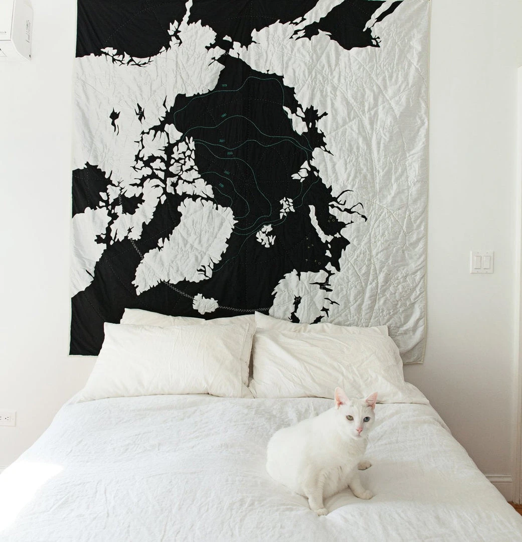 Haptic Lab Arctic Map Throw Quilt Home Goods 2 Haptic Lab Arctic Map Throw Quilt Home Goods
