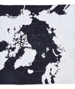 Haptic Lab Arctic Map Throw Quilt Home Goods