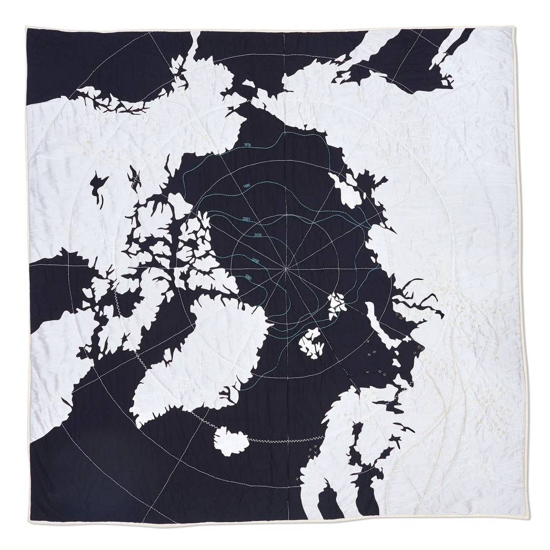 Haptic Lab Arctic Map Throw Quilt Home Goods 1 Haptic Lab Arctic Map Throw Quilt Home Goods