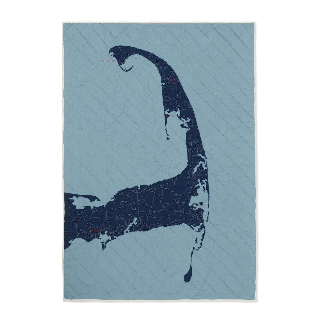 Haptic Lab Cape Cod Map Throw Quilt 1 Haptic Lab Cape Cod Map Throw Quilt