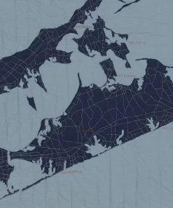 Haptic Lab Hamptons Map Throw Quilt