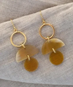 Hathorway Jewelry Mỹ Sơn Moon Horn Dangle Earrings 2 Hathorway Jewelry Mỹ Sơn Moon Horn Dangle Earrings