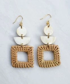Hathorway Tu Horn And Rattan Earrings Jewelry
