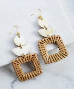 Hathorway Tu Horn And Rattan Earrings Jewelry