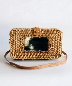 Hathorway Xo Dang Rectangular Horn And Rattan Handbag Accessories