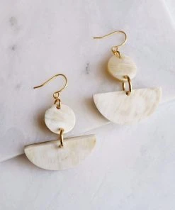 Hathorway Yang Bay Horn Earrings - Light Jewelry