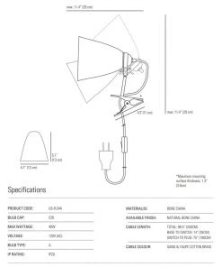 Ameico Lighting Hector Medium Dome Clip Light