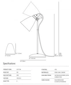 Ameico Lighting Hector Medium Dome Table Lamp