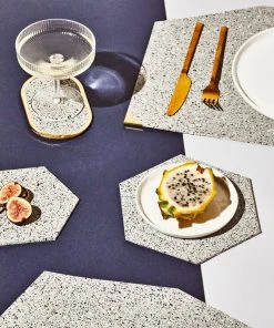 Slash Objects Hex Recycled Rubber Trivet Set - Gris Kitchen + Dining