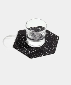 Slash Objects Hex Recycled Rubber Trivet Set - Speckled Black 2 Slash Objects Hex Recycled Rubber Trivet Set - Speckled Black
