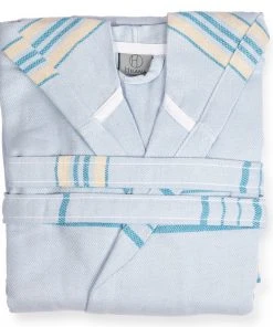 Hilana: Upcycled Cotton Home Goods Antalya Unisex Turkish Bathrobe - Beige