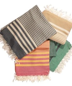 Hilana: Upcycled Cotton Fethiye Upcycled Turkish Towel / Blanket - Beige 10 Hilana: Upcycled Cotton Fethiye Upcycled Turkish Towel / Blanket - Beige