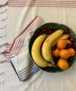 Hilana: Upcycled Cotton Kayseri Upcycled Tablecloth And Napkin Set - Red