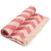Hilana: Upcycled Cotton Best Sellers Mersin Upcycled Chevron Turkish Towel - Pink