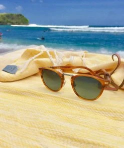 Hilana: Upcycled Cotton Yalova Upcycled Marbled Turkish Towel / Blanket - Yellow Best Sellers