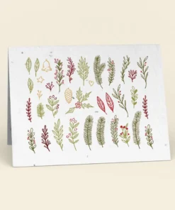 Cute Root Holiday Leaves Plantable Cards - 10 Pack