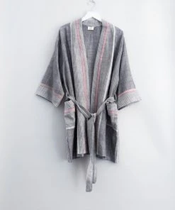 Home & Loft Tribeca Short Turkish Robe - Charcoal Best Sellers