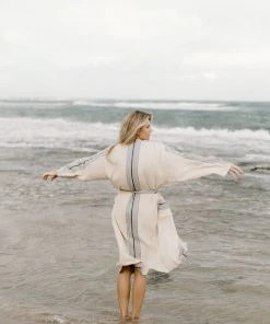 Home & Loft Hudson Unisex Long Turkish Robe - Royal Blue