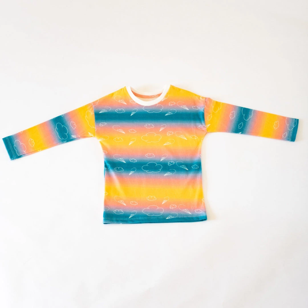 Honey Cake Tiger Kids' Unisex Long Sleeve Tee - Sky's The Limit Honey Cake Tiger Kids' Unisex Long Sleeve Tee - Sky's The Limit