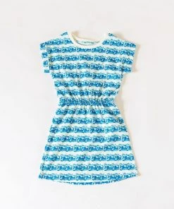 Honey Cake Tiger Kids' Hello Fun Wave Short Sleeve Dress