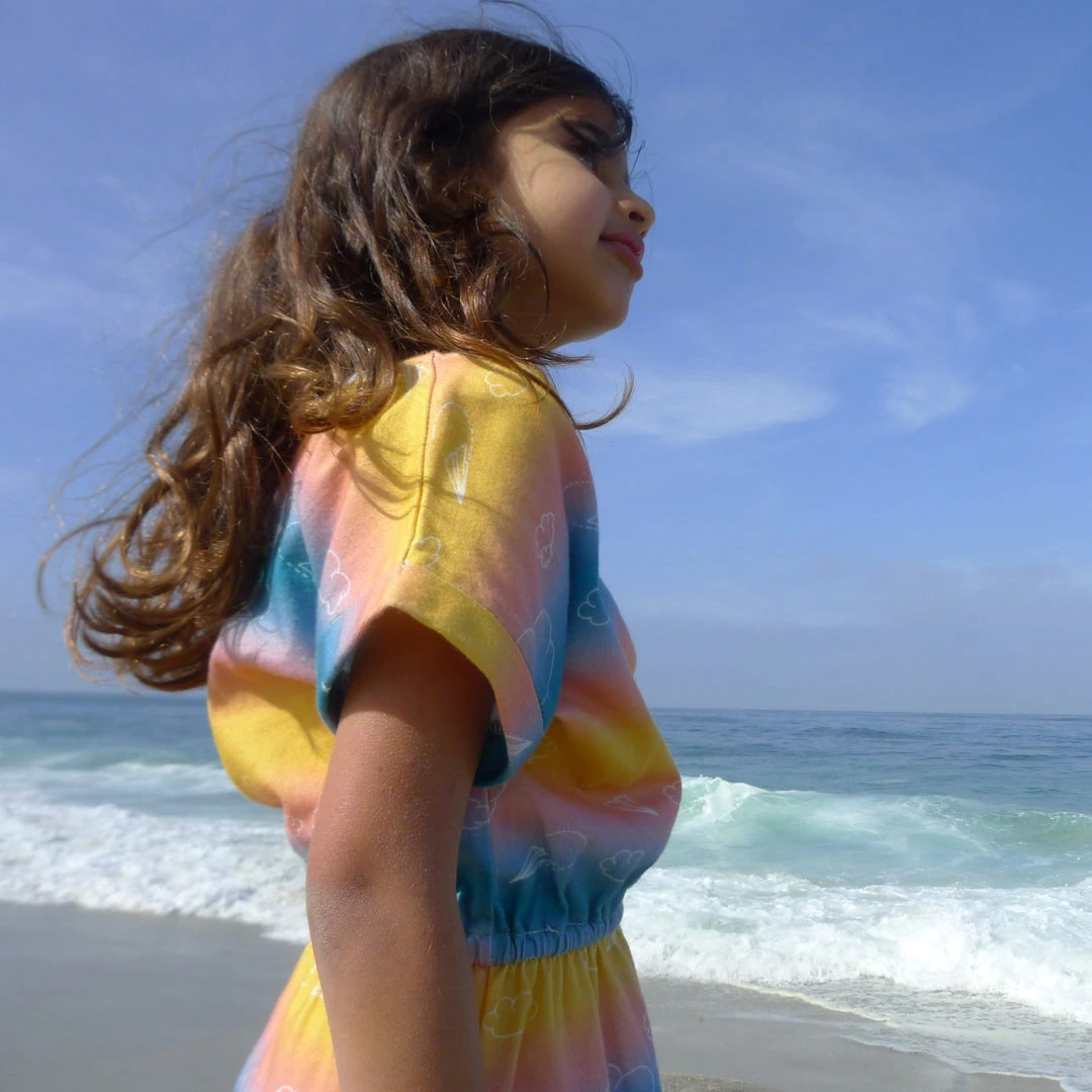 Honey Cake Tiger Kids' Sky's The Limit Short Sleeve Dress Honey Cake Tiger Kids' Sky's The Limit Short Sleeve Dress